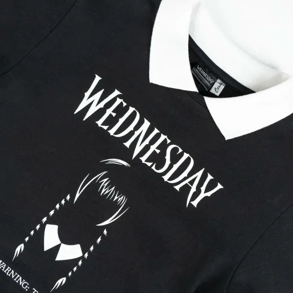 Lasten huputon collegepaita Wednesday Tumman harmaa