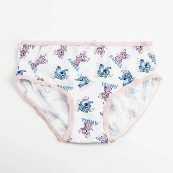 Mergaičių apatinių pakuotė Stitch Spalvotas