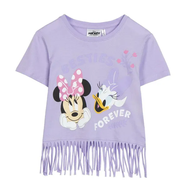 Vaikiška Marškinėliai su trumpomis rankovėmis Minnie Mouse Purpurinė