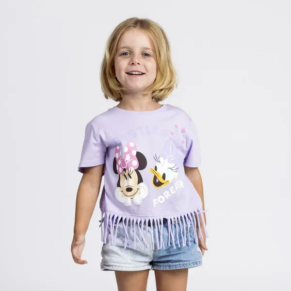 Vaikiška Marškinėliai su trumpomis rankovėmis Minnie Mouse Purpurinė