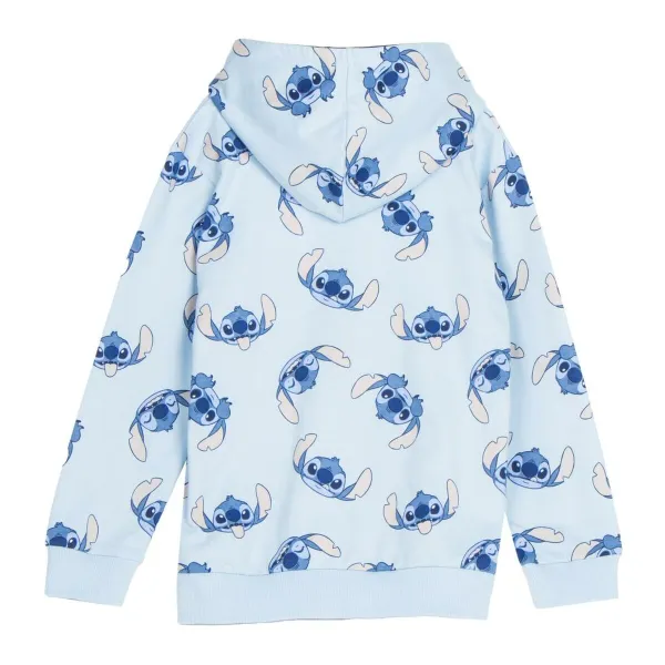 Hooded Sweatshirt for Girls Stitch Light Blue