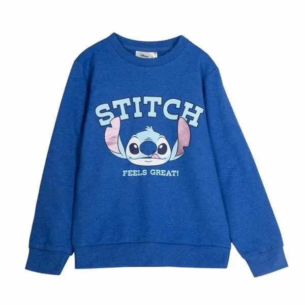 Lasten huputon collegepaita Stitch Tummansininen
