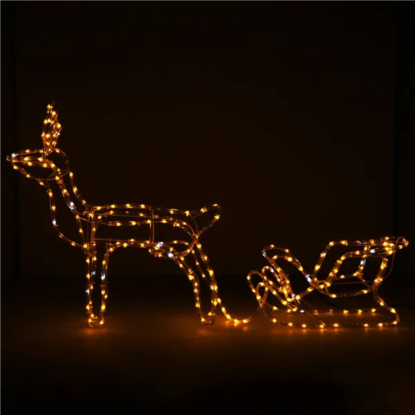 CL1224 LIGHTING REINDEER WITH 264 LED SLIDE