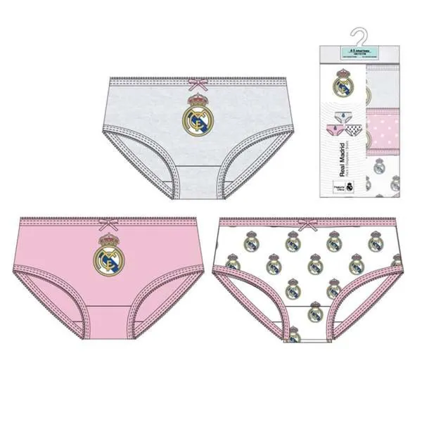 Mergaičių apatinių pakuotė Real Madrid C.F. Spalvotas