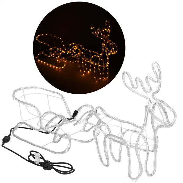 CL1226 LIGHT REINDEER WITH 192 LED SLEIDER