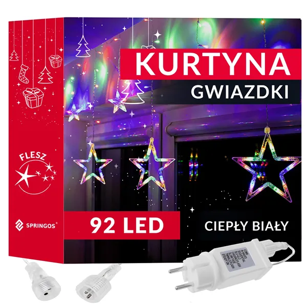 CL4018 STAR CURTAIN 92 LED