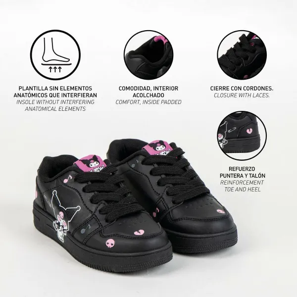 Lasten urheilukengät Hello Kitty Musta