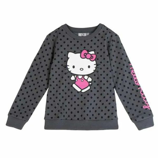 Tyttöjen huputon pusero Hello Kitty Tumman harmaa