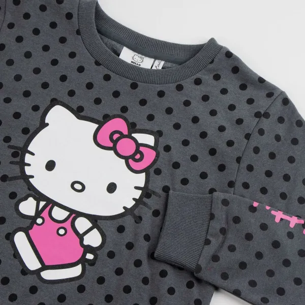 Tyttöjen huputon pusero Hello Kitty Tumman harmaa