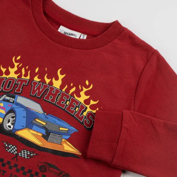 Bērnu Sporta Krekls bez Kapuča Hot Wheels Sarkans