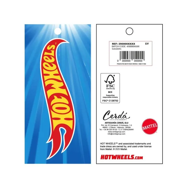 Толстовка без капюшона детская Hot Wheels Красный