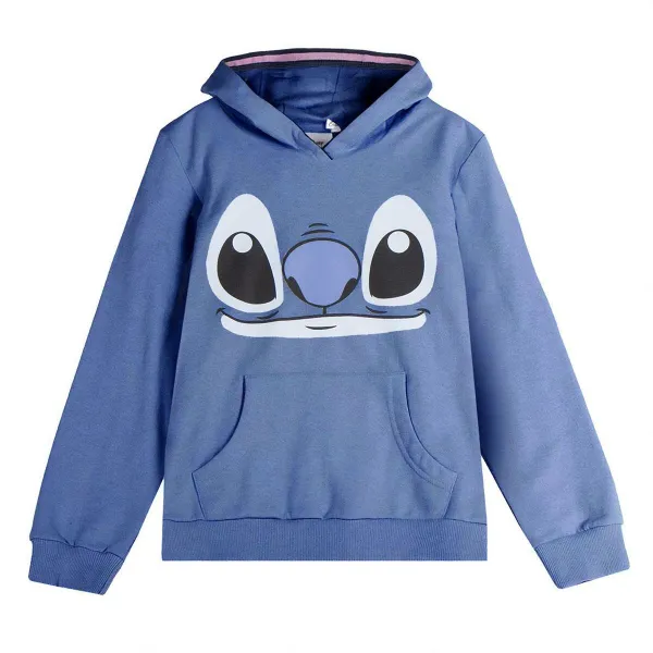 Толстовка с капюшоном для девочек Stitch Синий