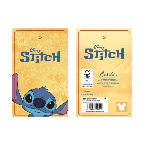 Megztinis su kapišonu mergaitėms Stitch Mėlyna