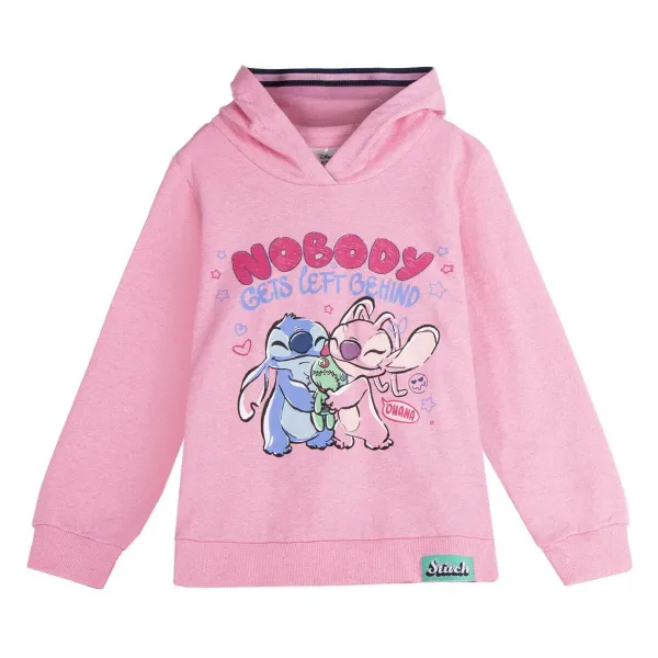 Толстовка с капюшоном для девочек Stitch Розовый