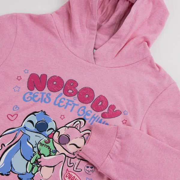 Толстовка с капюшоном для девочек Stitch Розовый