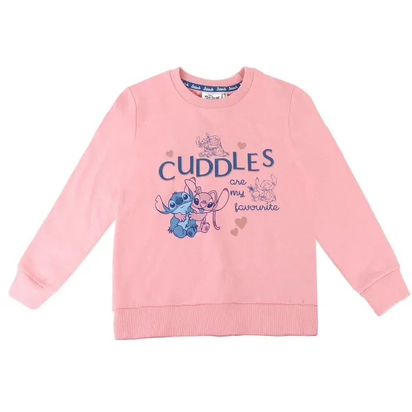 Hooded Sweatshirt for Girls Stitch Pink