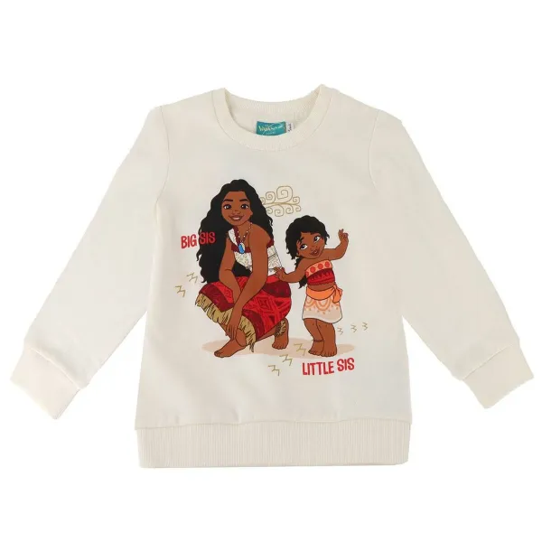 Hoodless Sweatshirt for Girls Vaiana Beige