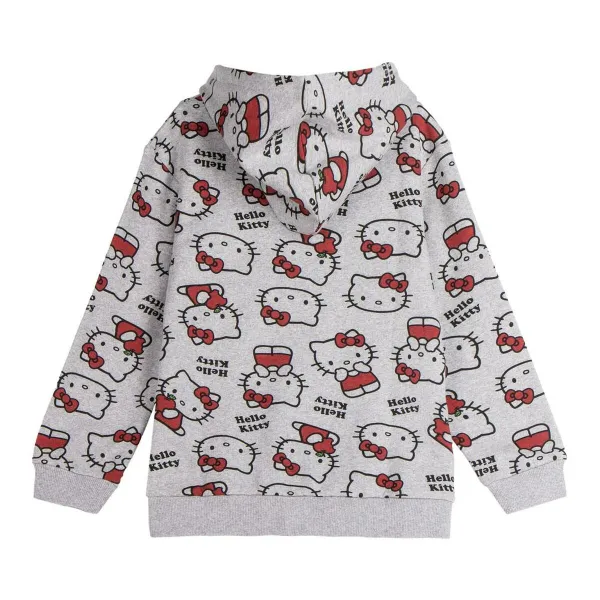 Толстовка с капюшоном для девочек Hello Kitty Серый