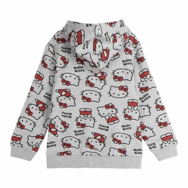 Džemperis Meitenēm ar Kapuci Hello Kitty Pelēks