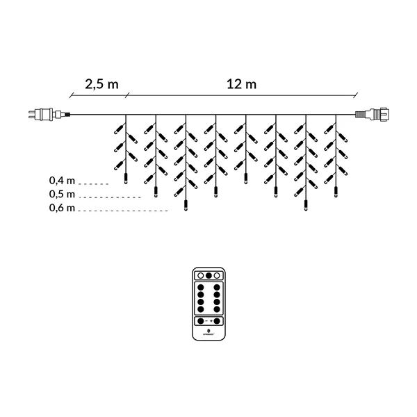 CL0307 ICINIC CURTAIN + REMOTE CONTROL ICINIC CURTAIN + REMOTE CONTROL  300 LED