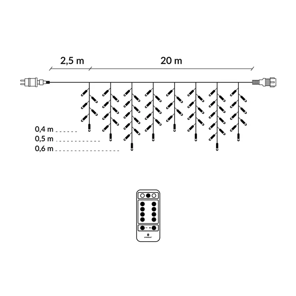 CL0505 ICINIC CURTAIN + REMOTE CONTROL ICINIC CURTAIN + REMOTE CONTROL  500 LED