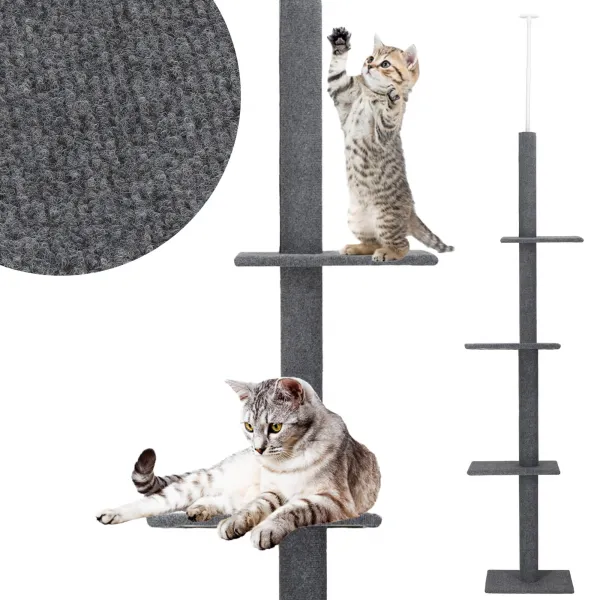 Multi-level cat tree for nails Springos PA1050 246 - 286 cm
