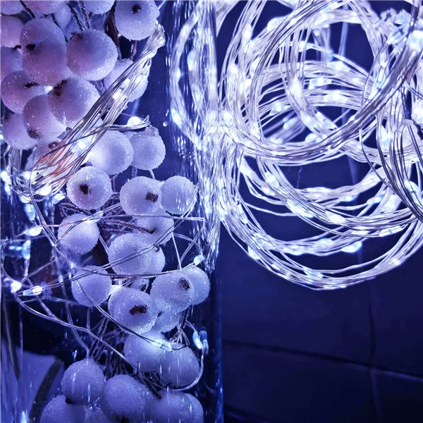 Christmas Tree Lights 30 LED Micro Wire Battery-Powered Cool White