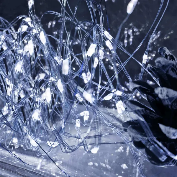 Christmas Tree Lights 30 LED Micro Wire Battery-Powered Cool White