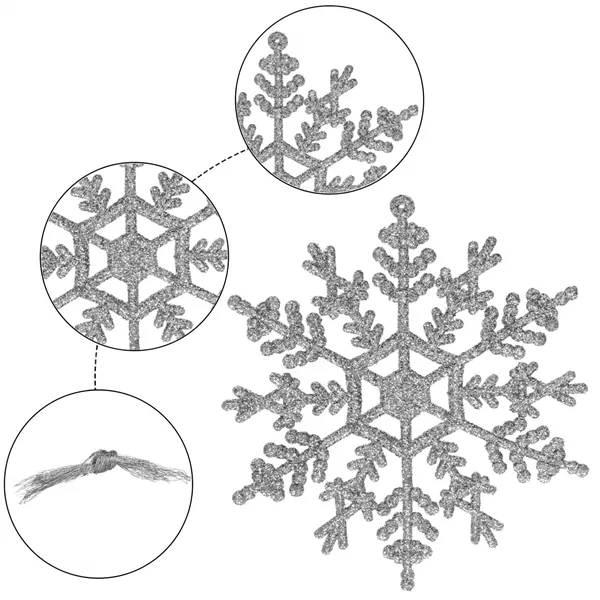 CA0755 CHRISTMAS DECORATIONS "SNOWFLAKES" 3 PCS.