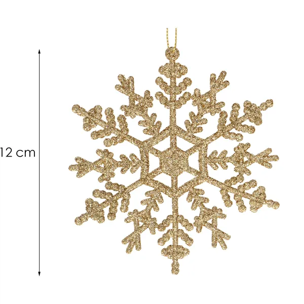 CA0754 CHRISTMAS DECORATIONS "SNOWFLAKES" 12 CM 3 PCS.