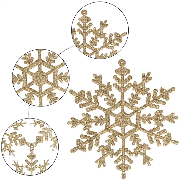 CA0754 CHRISTMAS DECORATIONS "SNOWFLAKES" 12 CM 3 PCS.