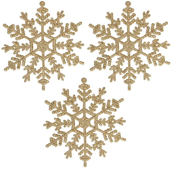 CA0754 CHRISTMAS DECORATIONS "SNOWFLAKES" 12 CM 3 PCS.