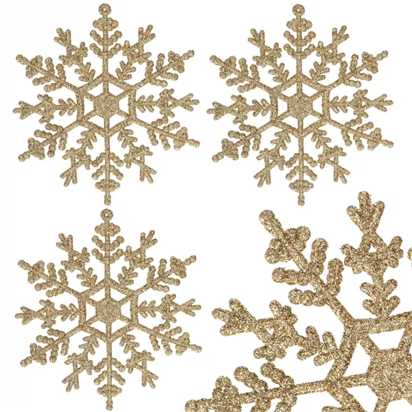 CA0754 CHRISTMAS DECORATIONS "SNOWFLAKES" 12 CM 3 PCS.