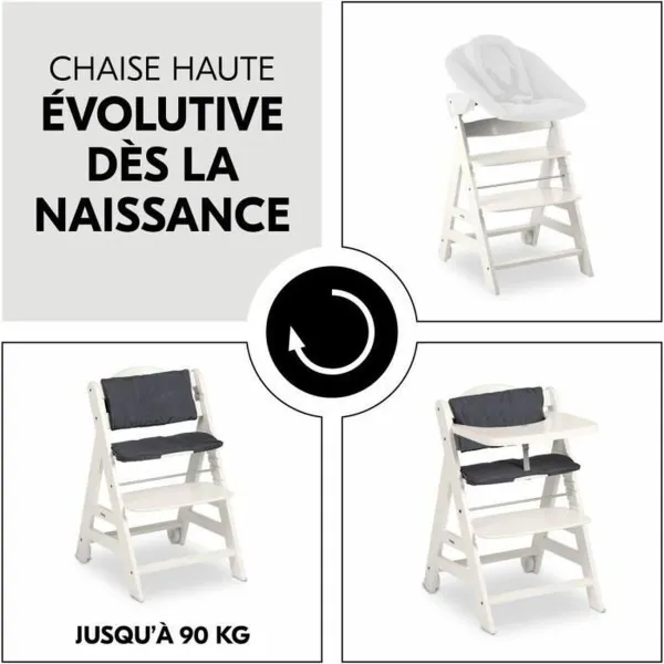 Augsts krēsls Hauck Melns