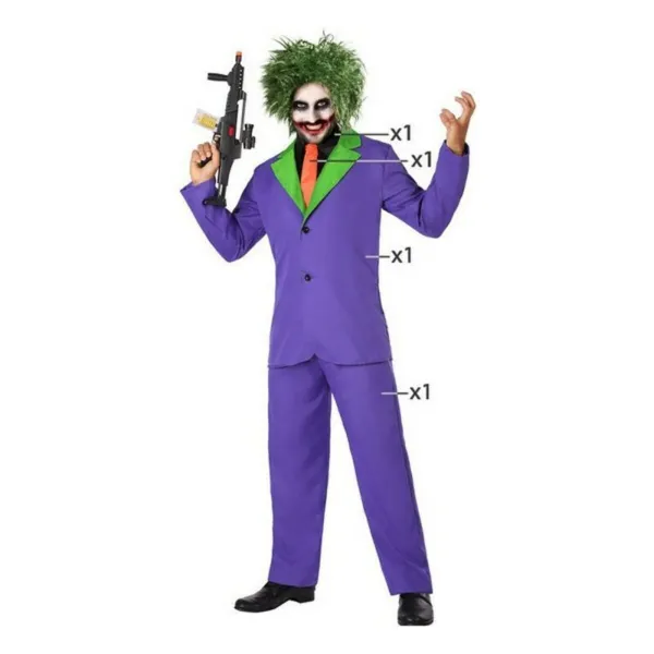 Kostumas suaugusiems Joker Purpurinė Vaikinas-asasinas (3 Dalys)