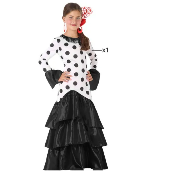 Kostiumas vaikams Flamenca Juoda Ispanija