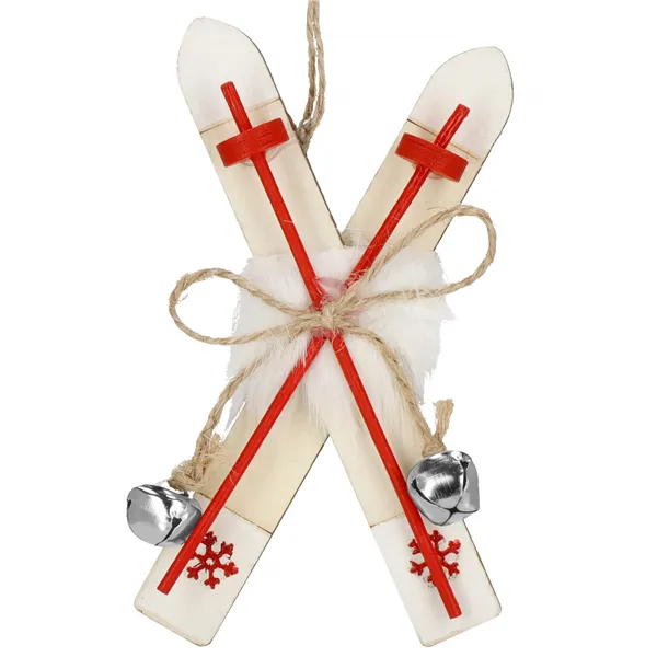 CA1090 CHRISTMAS ORNAMENT "SKIS" 12X6 CM