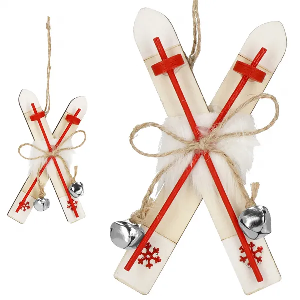 CA1090 CHRISTMAS ORNAMENT "SKIS" 12X6 CM