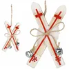 CA1090 CHRISTMAS ORNAMENT "SKIS" 12X6 CM