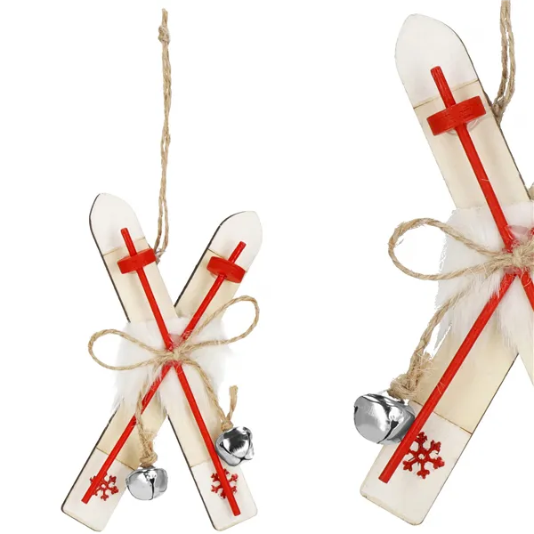 CA1090 CHRISTMAS ORNAMENT "SKIS" 12X6 CM