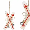 CA1090 CHRISTMAS ORNAMENT "SKIS" 12X6 CM