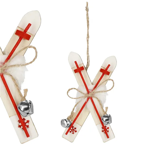 CA1090 CHRISTMAS ORNAMENT "SKIS" 12X6 CM