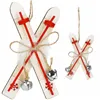 CA1090 CHRISTMAS ORNAMENT "SKIS" 12X6 CM