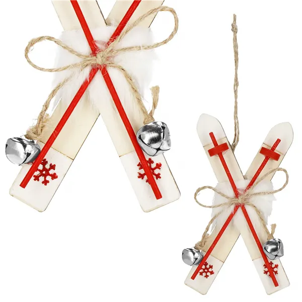 CA1090 CHRISTMAS ORNAMENT "SKIS" 12X6 CM