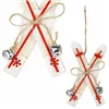 CA1090 CHRISTMAS ORNAMENT "SKIS" 12X6 CM