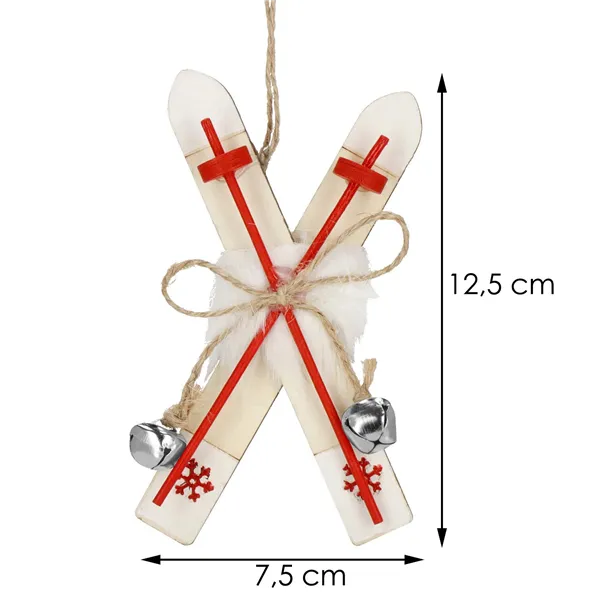 CA1090 CHRISTMAS ORNAMENT "SKIS" 12X6 CM