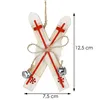 CA1090 CHRISTMAS ORNAMENT "SKIS" 12X6 CM