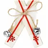 CA1090 CHRISTMAS ORNAMENT "SKIS" 12X6 CM