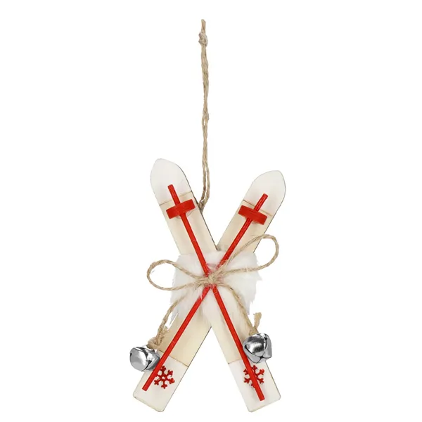 CA1090 CHRISTMAS ORNAMENT "SKIS" 12X6 CM