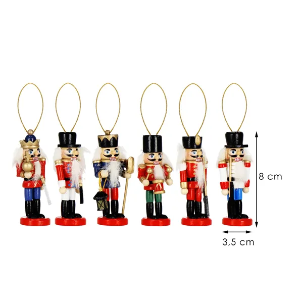 CA1107 CHRISTMAS DECORATION NUTCRACKER 8 CM 6 PCS.